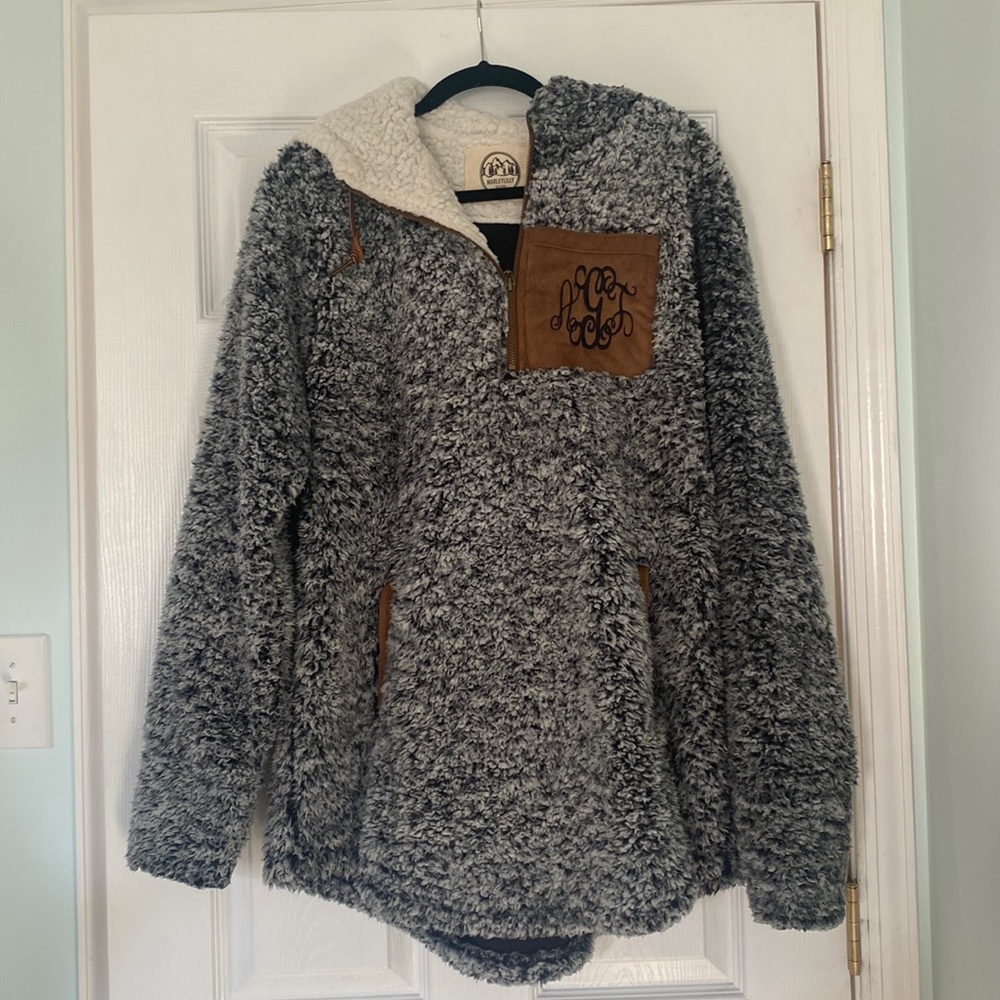 Marley Lilly 2x/3x Sherpa sweatshirt 3/4 zip hoodie